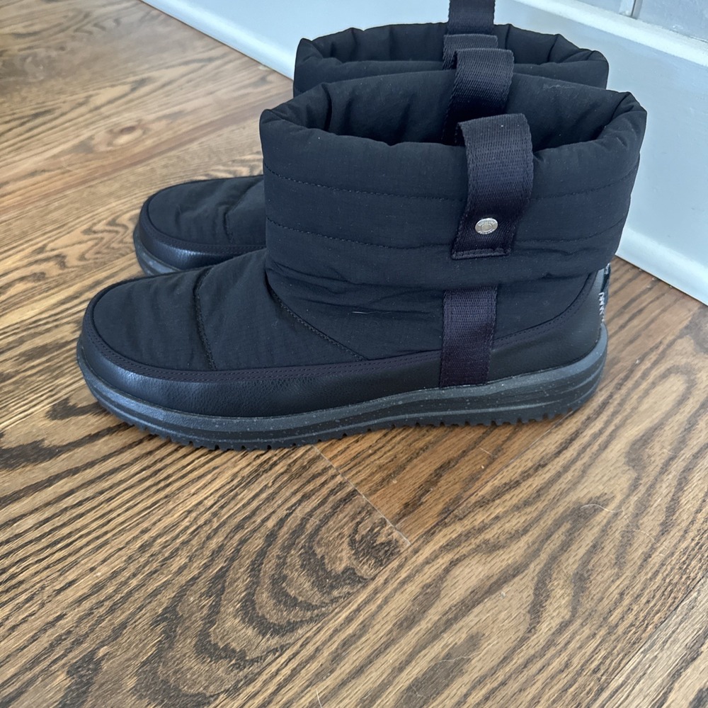 Hey Dude Camden Cuff Nylon Quilt Winter Boots Black Women's Size 11 Worn Twice